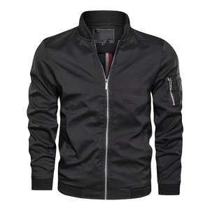 Blouson bombardier de baseball d'hiver tendance pour hommes en satin de couleur personnalisée avec col montant et fermeture éclair Top vente design coupe-vent - Product Image 6