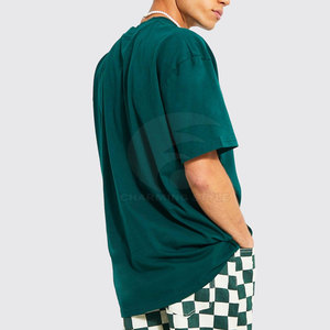 เสื้อยืดโอเวอร์ไซส์ผ้าคอตตอนหนาน้ำหนักเบาสำหรับผู้ชาย ทรงหลวม รับสั่งทำพิมพ์ลายตามแบบ OEM - Product Image 2
