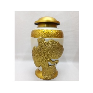 <b>Large</b> Capacity Customizable Metal Cremation <b>Urn</b> Handcrafted European Style Adult <b>Urn</b> for Human Ashes Memorial Display - Product Image 6