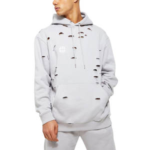 Sudadera con capucha con bordado desgastado de muestra gratis para ropa de calle de invierno para hombre - Product Image 1