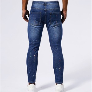 OEM personalizado de alta calidad 100% algodón Denim Baggy Straight Jeans Hombres Vintage lavado desgastado botón transpirable sólido verano - Product Image 5
