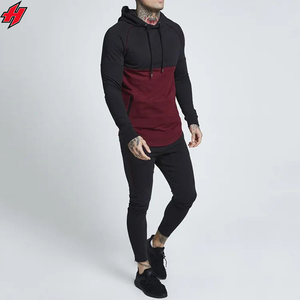 ชุดวอร์มกีฬาผู้ชาย ผ้าโพลีเอสเตอร์/คอตตอนคุณภาพสูง เสื้อฮู้ดดี้และกางเกงแบบกำหนดเอง ระบายอากาศได้ดี เป็นมิตรกับสิ่งแวดล้อม มีเชือกผูก - Product Image 4