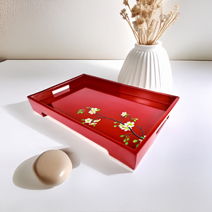Plateau de laque fait à la main du Vietnam plateau de laque élégant pour café et table à manger servant une présentation élégante - Product Image 5