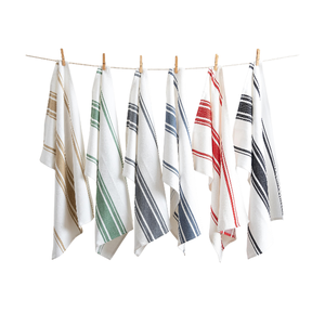 Multi Colours Assorted Stripe Cotton Tea <b>Towel</b> <b>Set</b> Kitchen Linen 50x70cm Highly Absorbent Eco Friendly Wholesale Manufacturer - Product Image 1