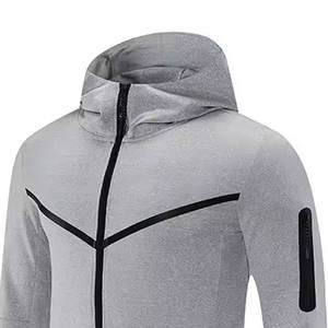 Tech Fleece Winter Wind Runner Full Zip Hoodie Jogger Chándales Hombres Logotipo personalizado Running Sportswear Sweat Suit - Product Image 6