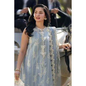 Ensemble en mousseline brodée pour femmes avec chemise, dupatta et pantalon 3 pièces - Rang Rasiya BIC-4882 - Product Image 3