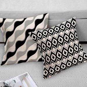 Housse de coussin de luxe pour hôtel, décoration d'intérieur, nouveau design, technique de tricot, 100% polyester, style vintage, personnalisable - Product Image 2