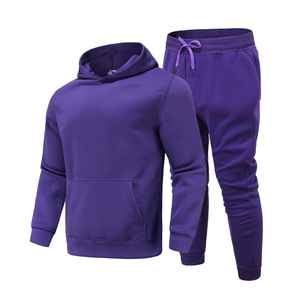 Conjunto de chándal informal para hombre, chándal de algodón 2024 de dos piezas con logotipo personalizado OEM 100%, ropa de fitness masculina de moda de talla grande para - Product Image 5