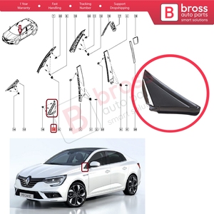 Cubierta de Espejo Retrovisor Lateral Izquierdo BSP1132-1 para Megane MK4 2016 en Adelante 638758950R - Product Image 5