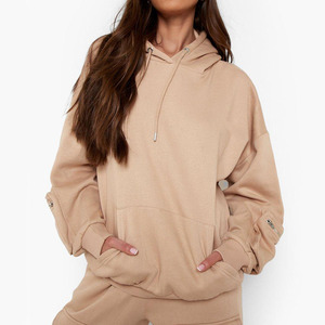 Sudadera con Capucha, Bolsillos con Cremallera, Transpirable, Estilo Holgado, Manga Larga, Informal, Ropa de Calle para Mujer - Product Image 5