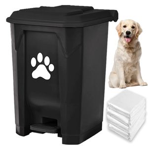 12L Eco-Friendly PP <b>Plastic</b> Foot Pedal Rectangular Dog Waste Bin with Odor Sealing for Home Office & Outdoor Use - Product Image 5