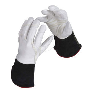 Guantes de soldadura de cuero hechos a medida de alta calidad, protección contra el calor a prueba de fuego, ropa de trabajo, características de protección para manos y brazos - Product Image 2