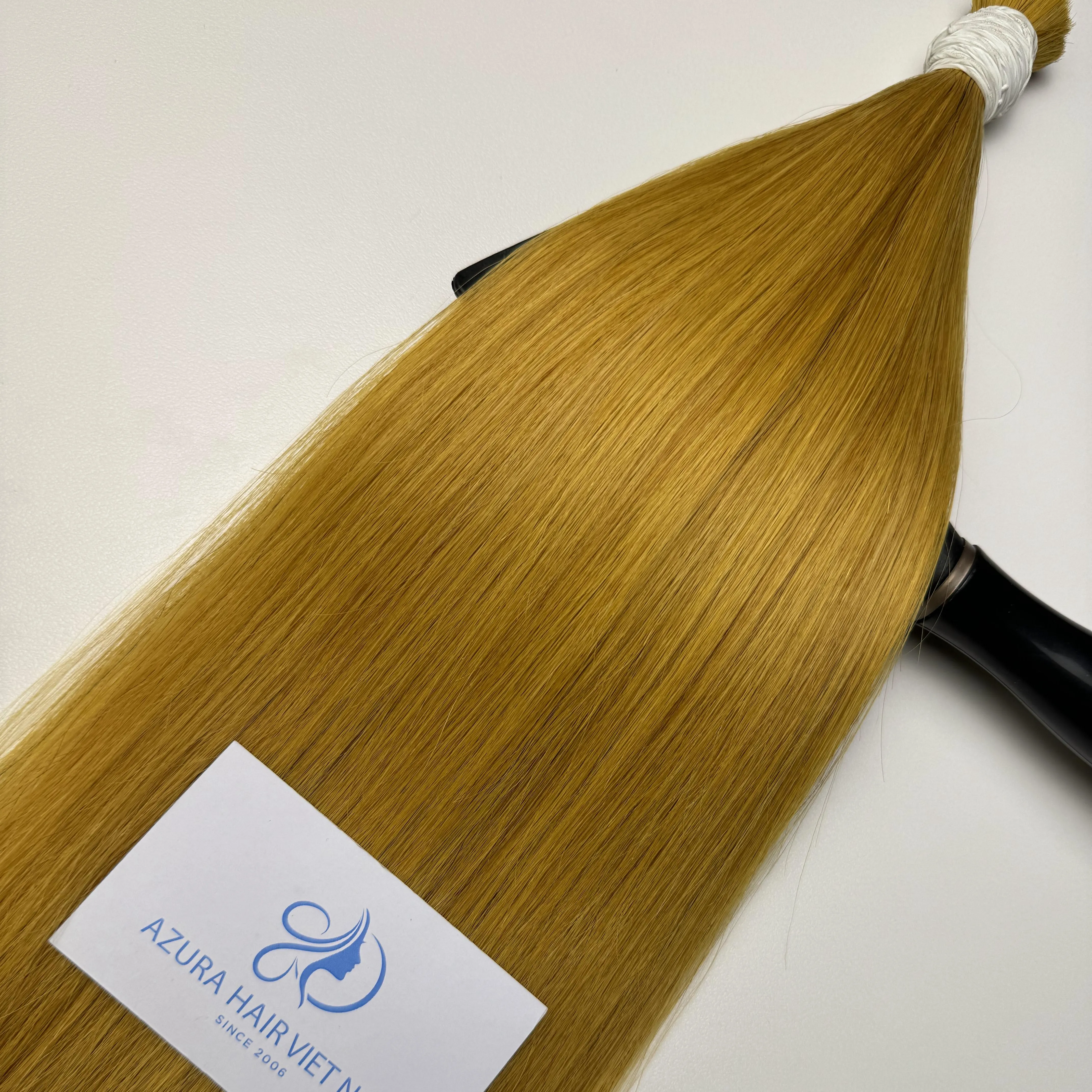 All'ingrosso della fabbrica colore dei capelli giallo 100% Remy Extension Hair umani Cuticle allineato alla massa dei capelli