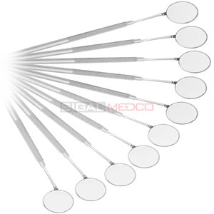 Ensemble de 10 miroirs buccaux dentaires manuels professionnels # Couteau chirurgical allemand en acier inoxydable de 6 mm avec manche, certifié CE Classe I, pour usage en chirurgie générale - Product Image 3