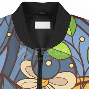 Veste bomber d'hiver pour homme en nylon/polyester écologique, respirante, imperméable, avec logo personnalisé sur le devant, col montant, vente en gros - Product Image 6