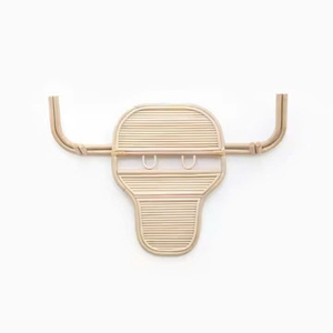 การตกแต่งผนังหัวควายที่เป็นเอกลักษณ์สำหรับเด็กทำจากหวายการตกแต่งรูปวัวงานฝีมือจากเวียดนามการตกแต่งห้องเด็ก - Product Image 1