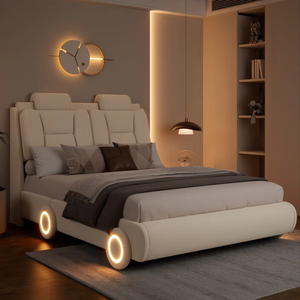 Lneage Corporation Juego de cama de madera moderno con cabecero de estilo de asiento de coche juguetón diseñado para hacer que la hora de acostarse sea más divertida en el dormitorio - Product Image 3