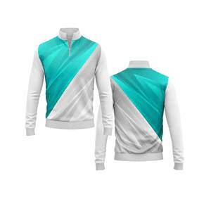 Haut d'entraînement professionnel personnalisé à fermeture éclair quart hommes femmes vêtements de sport pour jeunes pull d'équipe à séchage rapide - Product Image 2