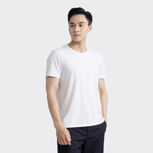 T-shirt d'été pour hommes pour sports de plein air respirant confortable décontracté à manches courtes tissé solide écologique séchage rapide vente - Product Image 1