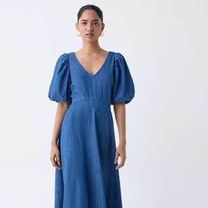 Blue A-Line <b>Dress</b> - Product Image 1