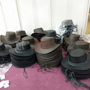 Sombreros de Vaquero de Cuero Genuino de Estilo Multicolor al por Mayor, Sombreros de Rancho de Montar a Caballo Estilo Occidental, Logotipo Personalizado, Sombreros de Vaquero de Cuero Surtidos - Product Image 6