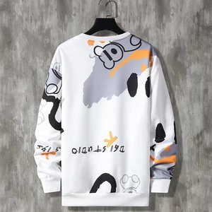 סווטשירטים עם קפוצ'ון לגברים, שרוול ארוך, סתיו, לבוש רחוב, מידה גדולה, בהתאמה אישית, כותנה סרוגה ידידותית לסביבה, לבוש חוץ - Product Image 5