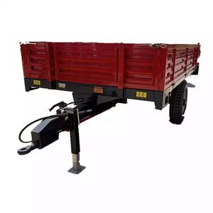 Best selling Agricultural 4 Wheels 3 Sides Farm Dump Tipping Ton Trailer For Tractor I trailer for farms