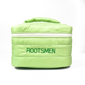 Fluffy Luxury Fashion Sewn Material Handheld Cosmetic Bag with Zipper Closure Customizable Logo Nylon - Product Image 1