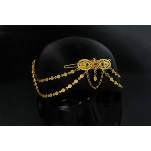 Bijoux de cheveux de mariage ethniques traditionnels de qualité supérieure, chaîne de cheveux multi-couches plaquée or artificiel, bijoux de cheveux de mariée traditionnels - Product Image 1