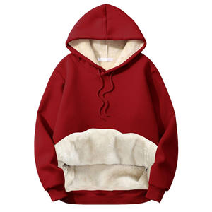 Vente en gros de sweat-shirt uni de haute qualité avec logo pour homme 380-480gsm sweat-shirt à capuche en coton mélangé polaire surdimensionné personnalisé pour hommes - Product Image 1