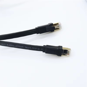 สายแพทช์อีเธอร์เน็ตแบบแบนหุ้มฉนวน Cat7 <span class=keywords><strong>Cat8</strong></span> 26AWG ขั้วต่อ RJ45ชุบทอง100% ทองแดง2000MHz 40Gbps - Product Image 4