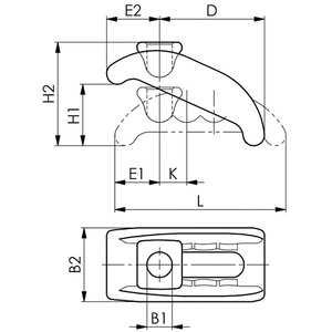 No. Mordaza de sujeción 6313K tamaño 18 para ranura en T de 16+18mm, altura de sujeción 0-55mm para torno de banco AMF 18 - Product Image 3