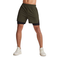 Shorts de sport pour hommes, écologiques, en tissu peigné, pour l'entraînement sportif, la remise en forme, la course à pied, shorts de compression