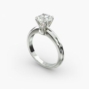 แหวนเพชรเม็ดเดี่ยวทรงกลม แหวนมอยส์ซาไนต์ สำหรับเป็นของขวัญวันครบรอบ - Product Image 6