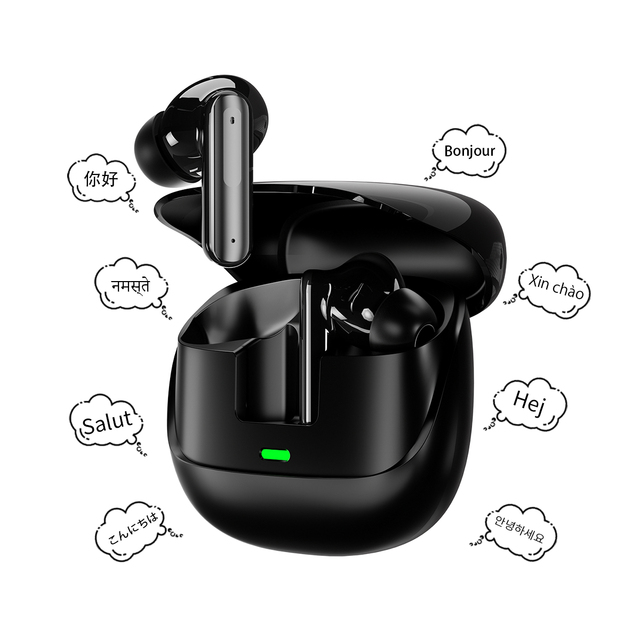 Real-Time Two-Way Instant AI Language Translator Earbuds With Smart Color Display and Offline Feature for Travel and Business