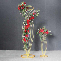 Nouvelle décoration de mariage en plein air galvanoplastie or fond cadre fer accessoires arc avec cadre carré écran accessoires de mariage
