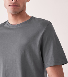 Camisetas de Hombre Color Gris Pizarra Personalizadas al por Mayor, Corte Regular, Cuello Redondo, Estilo Informal, Calidad de Exportación - Product Image 3