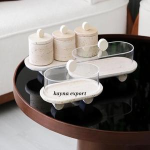 Juego de Recipientes de Acero Inoxidable Blanco, Elegantes Frascos Decorativos para Cocina, Recipientes para Almacenar Azúcar y Especias, Tapa para Pastelitos Hecha a Mano - Product Image 1