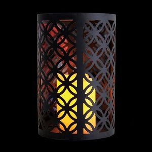 Support votif en fer rond élégant avec design floral découpé au laser pour les environnements spirituels de Noël - Product Image 5