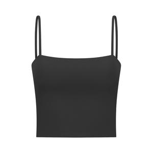 Camiseta de entrenamiento de algodón personalizada para mujer, Top corto de gimnasio para correr, camisetas sin mangas deportivas para Yoga - Product Image 4