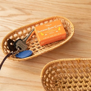 Vente chaude 2023 rotin tissé rond panier de rangement plateau fabriqué à la main fruits pain noix bonbons fabriqués au Vietnam - Product Image 6