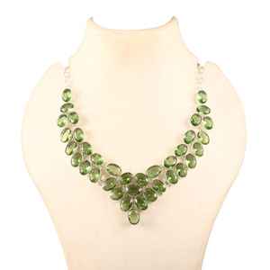 Collar de Plata de Ley con Cuarzo Peridoto, Joyería de Piedras Preciosas Hecha a Mano para Mujer, Regalo de Lujo, Proveedor Mayorista - Product Image 5