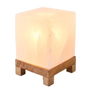 Lámpara de sal del Himalaya de cubo geométrico Lámpara de cristal Rosa elegante, último diseño para 2025 - Product Image 5