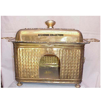 Plat Chafing Hôtel de Luxe Or, Plats de Service Buffet avec Couvercle Suspendu, Chauffe-Plats pour Traiteur