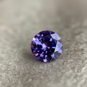 Moissanita Suelta de Corte Brillante, Color D Morado, Calidad Extra Premium, 3 Quilates, Claridad VVS1, Dureza Moh's 9.25, 9.5mm - Product Image 3