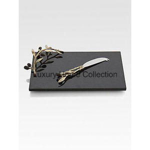 Pièce maîtresse de mariage plateau en marbre couleur or poignée et bordure en aluminium métallique coulé plateau de service de table fantaisie pour aliments et fruits - Product Image 6