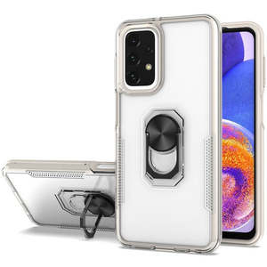 เคส Samsung Galaxy A23 5G แบบใสพร้อมขาตั้งแม่เหล็กและกรอบถอดได้ สีขาว - Product Image 1
