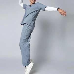 Séchage rapide à manches courtes travail chirurgical hommes médecin buccal infirmière pour animaux de compagnie gommage uniformes ensembles de gommage gommage - Product Image 4