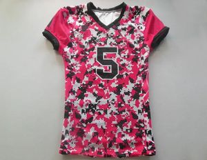 Uniformes de Fútbol Americano Hechos a Medida, Camisetas Transpirables de Manga Corta, Tallas Grandes, 100% Poliéster, Antibacterianas y que Absorben la Humedad - Product Image 3