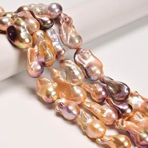 Perlas de agua dulce naturales Cuentas de piedras preciosas con forma Barroca Cuentas de perlas cultivadas para la fabricación de joyas Perla de 18-35mm a precio al por mayor - Product Image 6